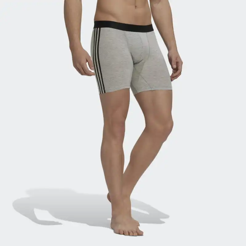 Adidas BBR 3PP ACTIVE FLEX CO 3ST Underpants Men's 3 Pack Medium Gray-3