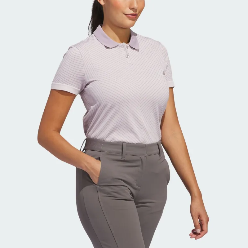 Adidas ULTIMATE365 TOUR PRIMEKNIT Polo Shirt Women's Light Purple Pink-3