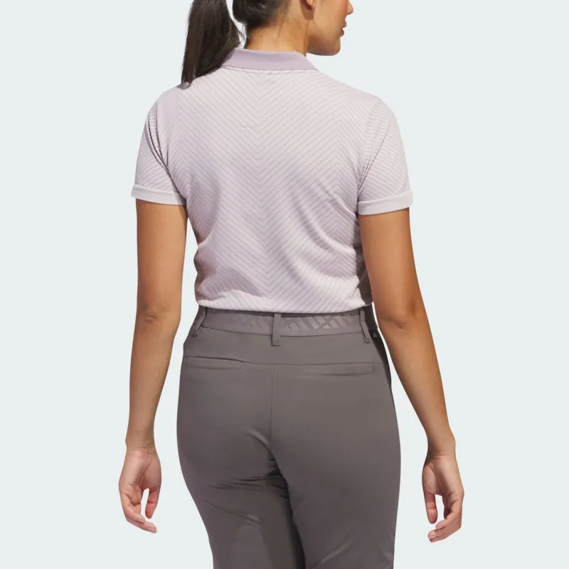 Adidas ULTIMATE365 TOUR PRIMEKNIT Polo Shirt Women's Light Purple Pink-2
