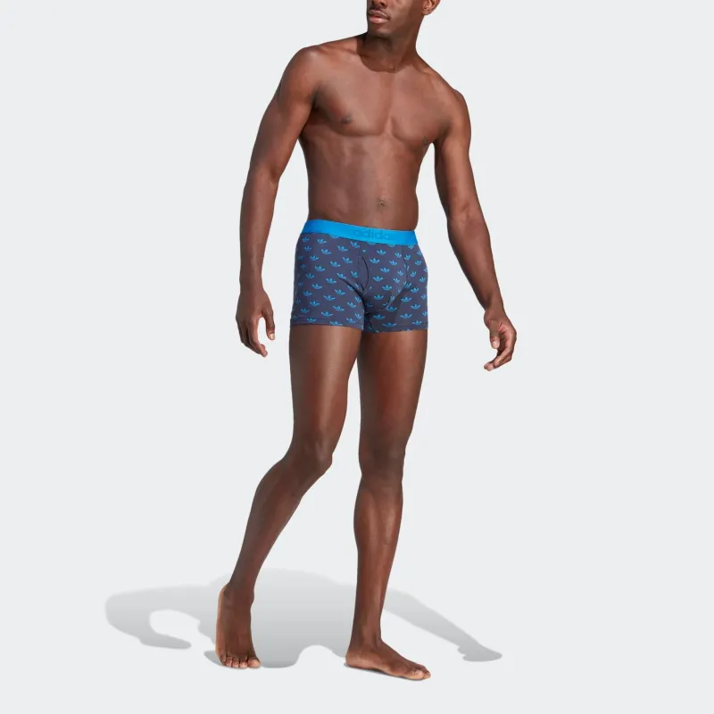 Adidas Originals COMFORT FLEX COTTON PRINT TRUNK BRIEFS Underpants Men's 2 Pack-3