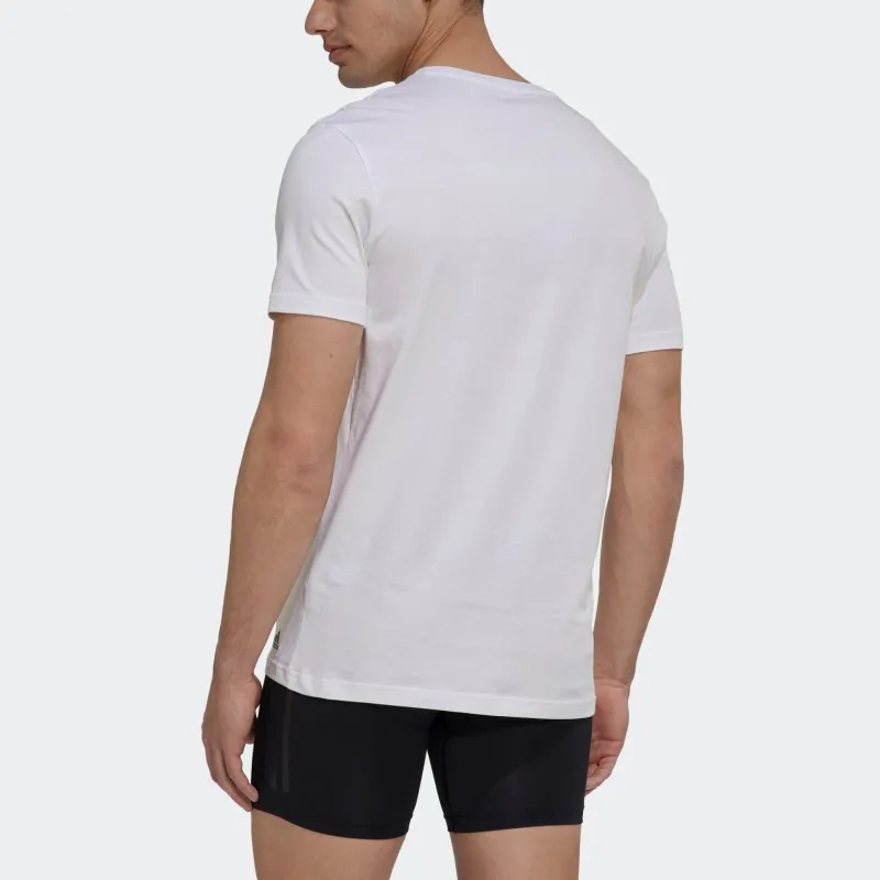 Adidas ACTIVE FLEX COTTON V-NECK SHIRT UNDERWEAR T-Shirt Men's 3 Pack White-2