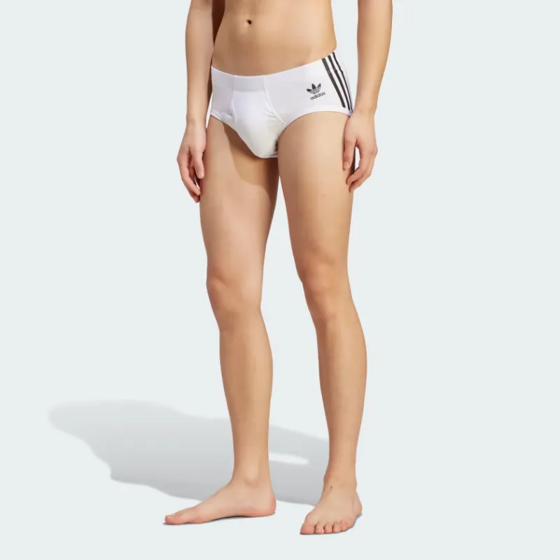 Adidas Originals COMFORT FLEX COTTON 3 STRIPES BRIEFS Underpants Men's 3 Pack-3