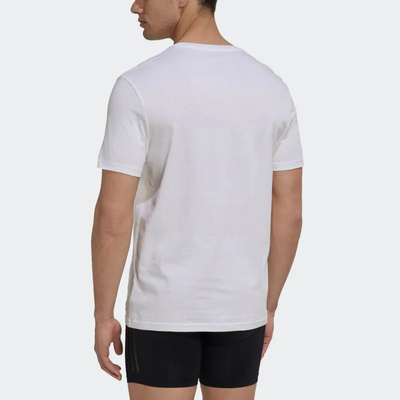 Adidas ACTIVE FLEX COTTON CREWNECK SHIRT UNDERWEAR T-Shirt Men's 3 Pack White-2