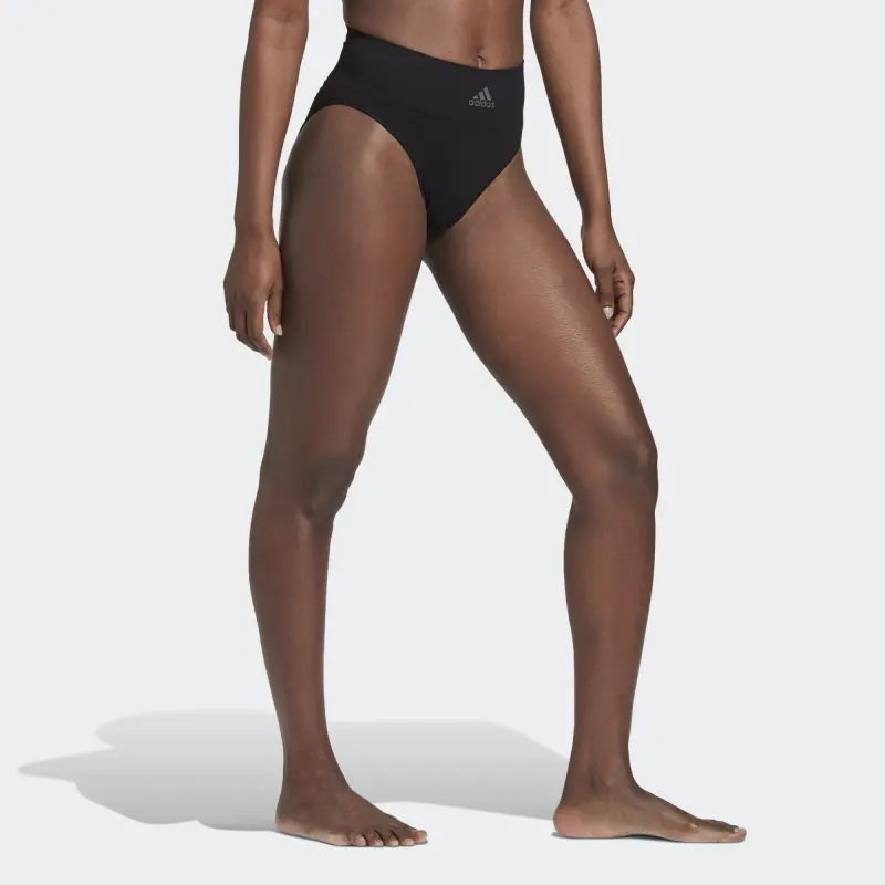 Adidas ACTIVE SEAMLESS MICRO STRETCH HIGH LEG BRIEF UNDERWEAR Underpants Women's 1 Pack Black-4
