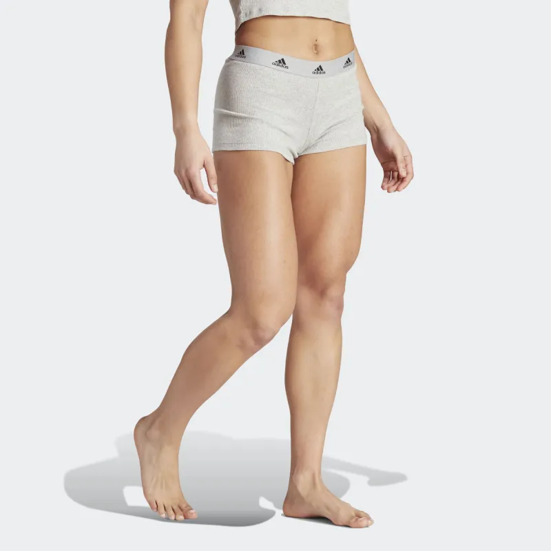 Adidas ACTIVE FLEX RIBBED SHORT PANT UNDERWEAR Underpants Women's 1 Pack Medium Gray-2