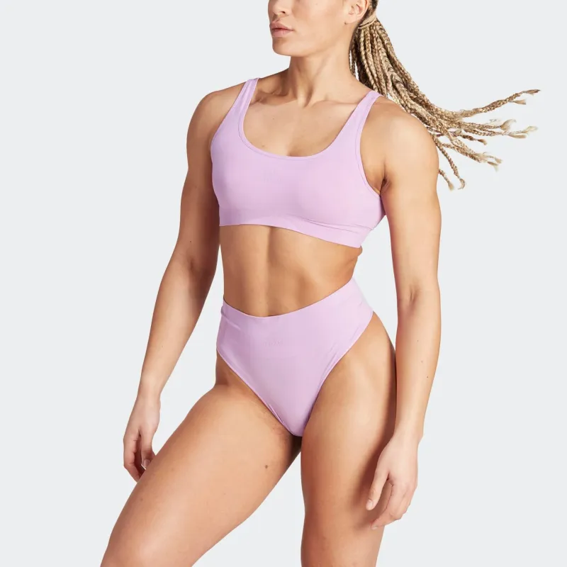 Adidas ACTIVE SEAMLESS MICRO-STRETCH SCOOP LOUNGE BRA Bra Women's Lilac-2