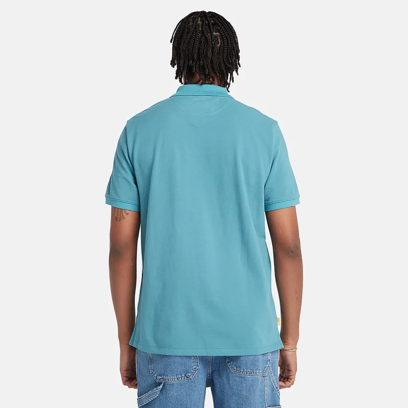 Timberland MILLERS RIVER PIQUE Polo Shirt Men's Blue-1