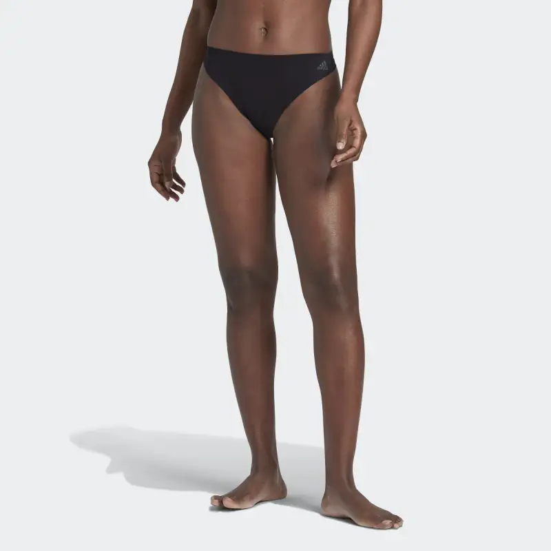 Adidas ACTIVE MICRO-FLEX THONG UNDERWEAR Underpants Women's 1 Pack Black-2