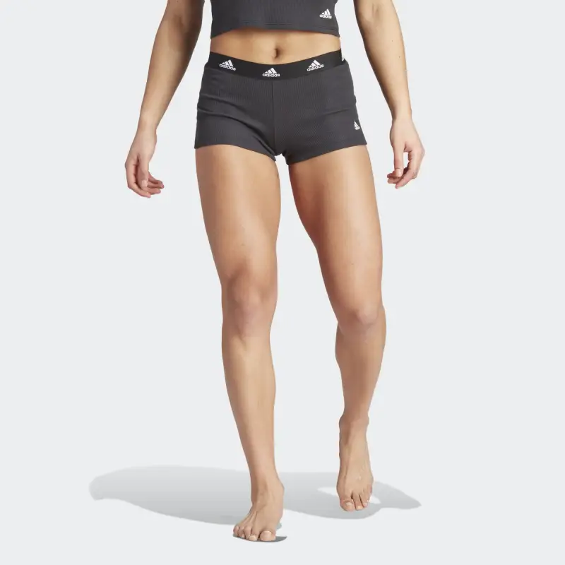 Adidas ACTIVE FLEX RIBBED SHORT PANT UNDERWEAR Underpants Women's 1 Pack Black-1