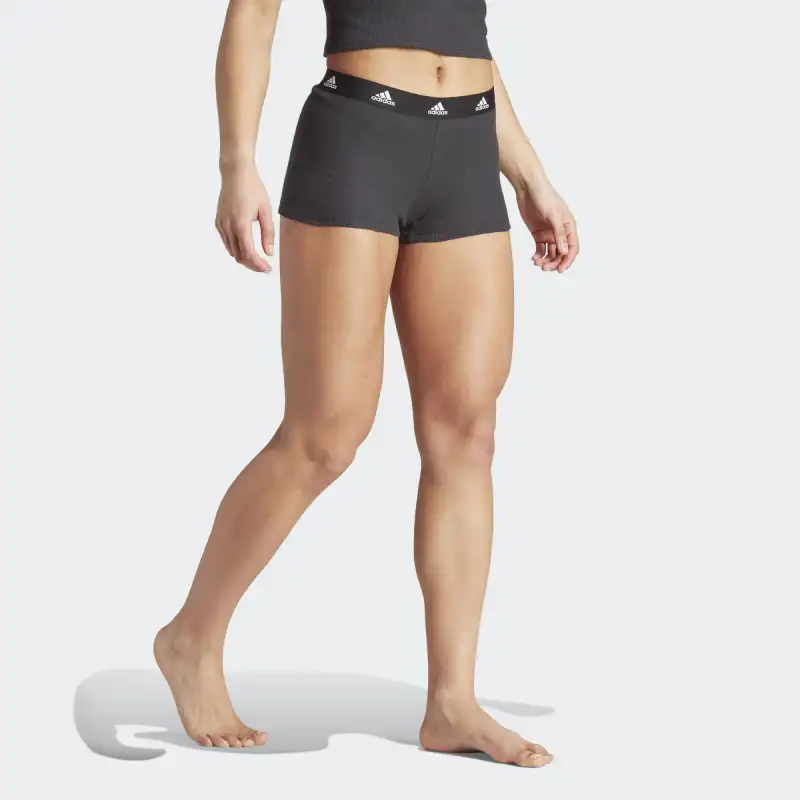 Adidas ACTIVE FLEX RIBBED SHORT PANT UNDERWEAR Underpants Women's 1 Pack Black-3