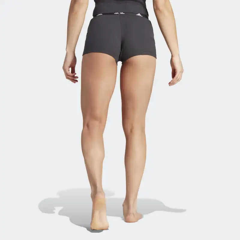 Adidas ACTIVE FLEX RIBBED SHORT PANT UNDERWEAR Underpants Women's 1 Pack Black-2