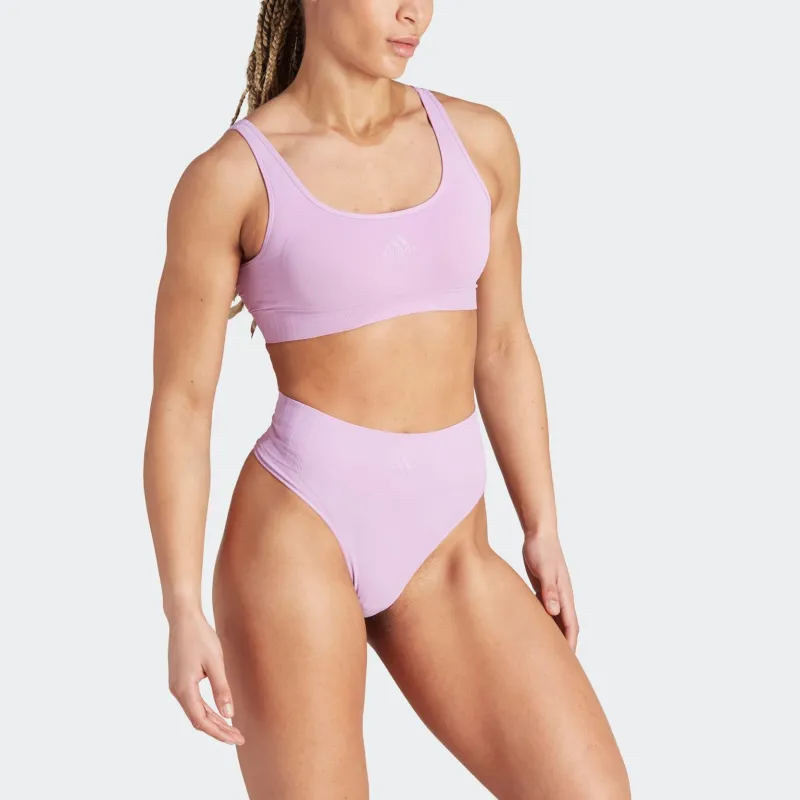 Adidas ACTIVE SEAMLESS MICRO-STRETCH SCOOP LOUNGE BRA Bra Women's Lilac-3