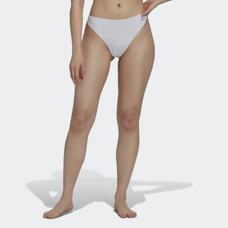 Adidas ACTIVE MICRO-FLEX THONG UNDERWEAR Underpants Women's 1 Pack Light Gray-2