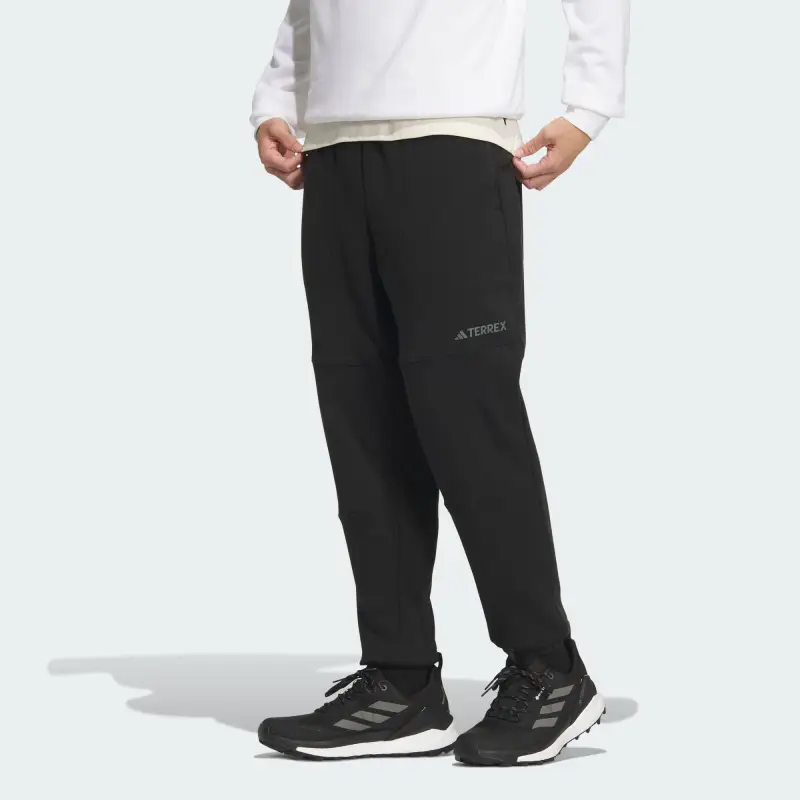 Adidas FRENCH TERRY SWEAT TROUSERS Knitted Sports Pants Men's Black-3