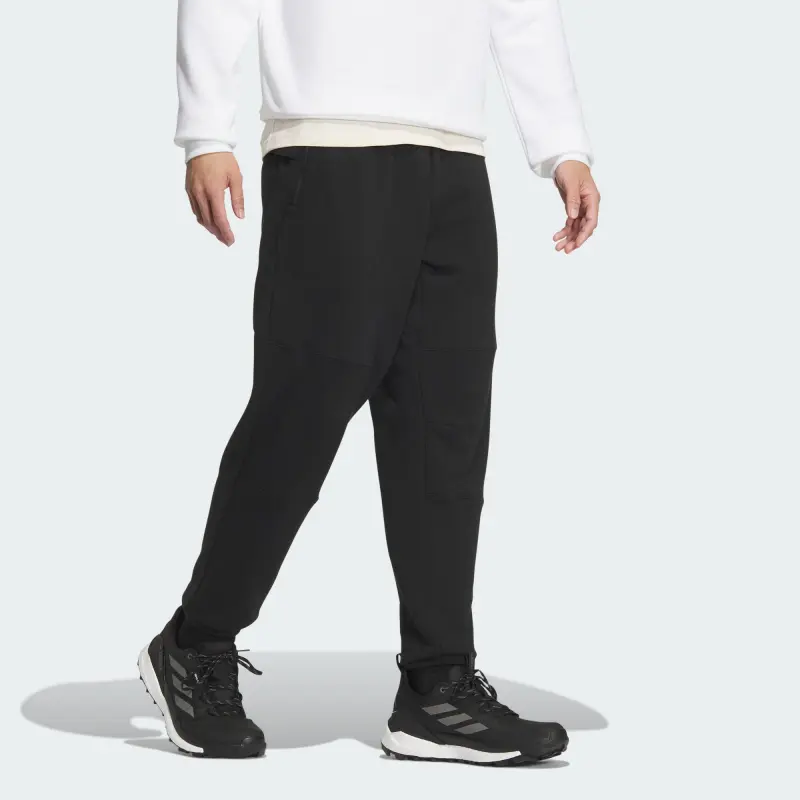 Adidas FRENCH TERRY SWEAT TROUSERS Knitted Sports Pants Men's Black-4