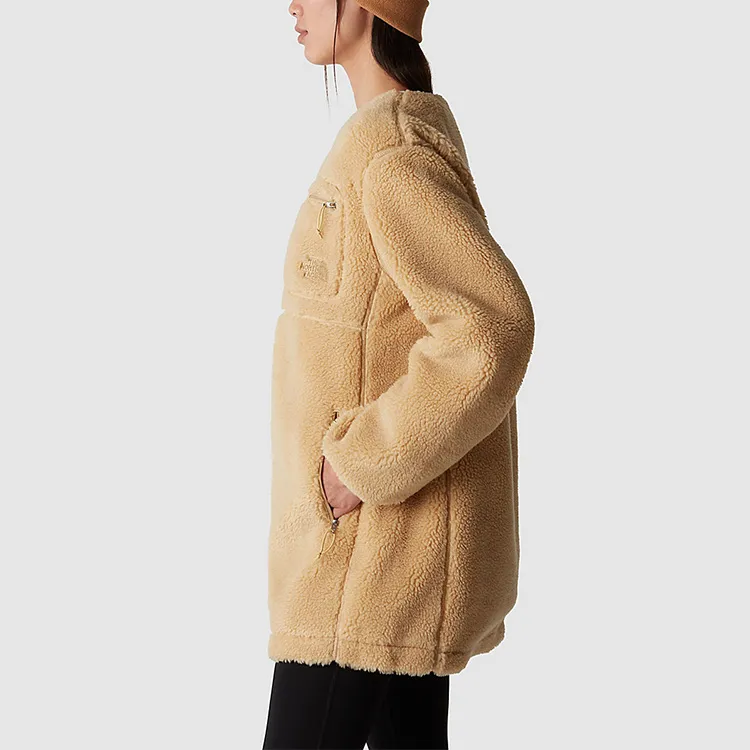 THE NORTH FACE EXTREME PILE Velvet feel Coat Women's Khaki-5