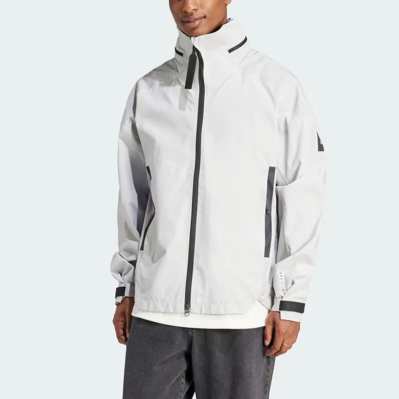 Adidas MYSHELTER REFLECTIVE RAIN.RDY Jackets Coats Men's Light Gray-2