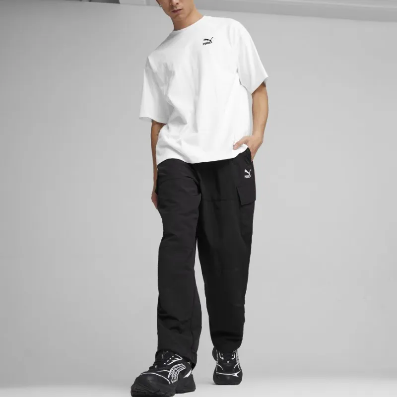 PUMA CLASSICS Cargo Woven Pants Knitted Sweatpants Men's Black-2