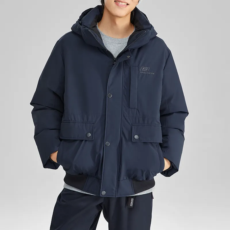 Skechers Sports Life Collection Down Jackets Men Carbon Black-3