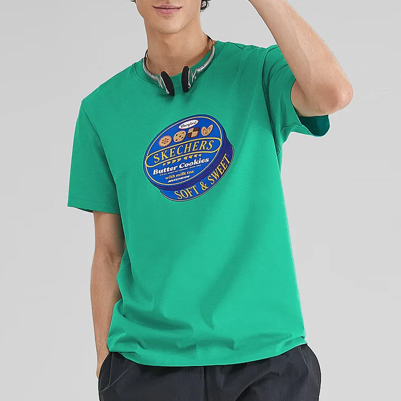 Skechers Colorful T Shirts Unisex Leaf Green-2