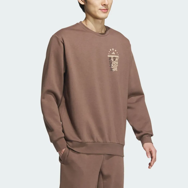Adidas Sweatshirts Men Stratum Dark Earthy Brown-2