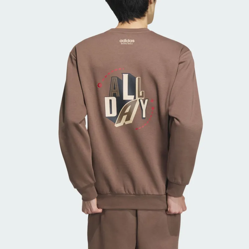 Adidas Sweatshirts Men Stratum Dark Earthy Brown-3