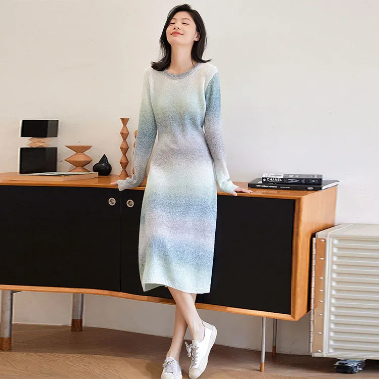 Demana Long Sleeved Dress Women's Green-1