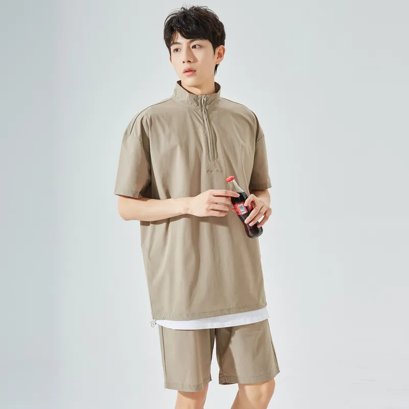 Tonlion Casual Shorts Men's Brown Copper-1