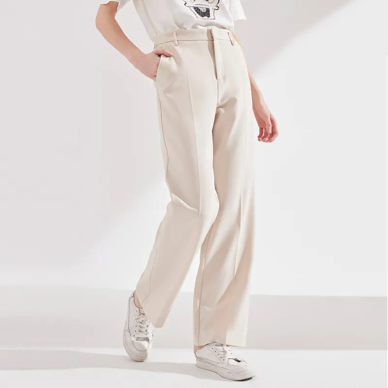NAWAIN Casual Pants Women's Creamy White-1