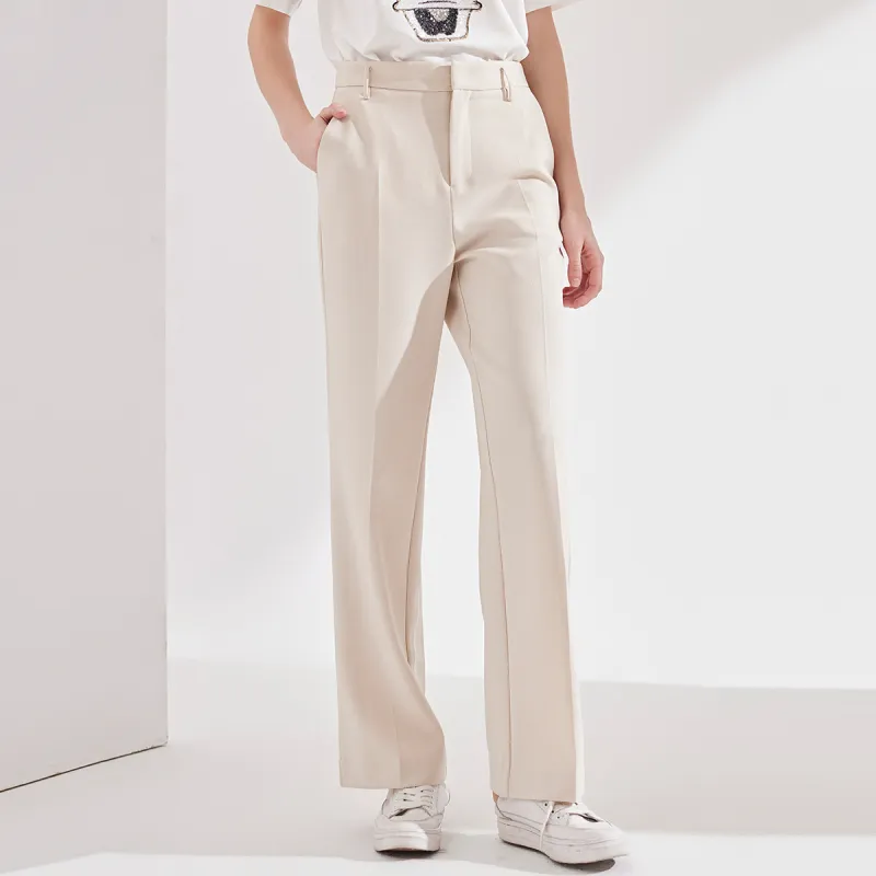NAWAIN Casual Pants Women's Creamy White-2