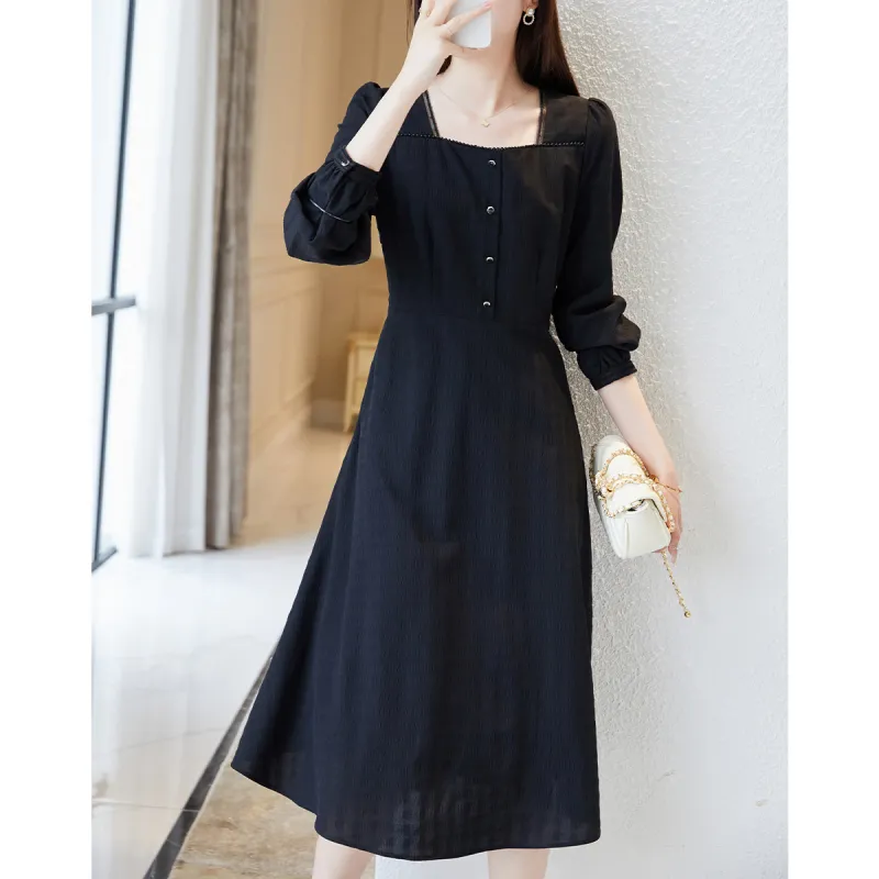 Itisf4 Long Sleeved Dress Women's Black-3