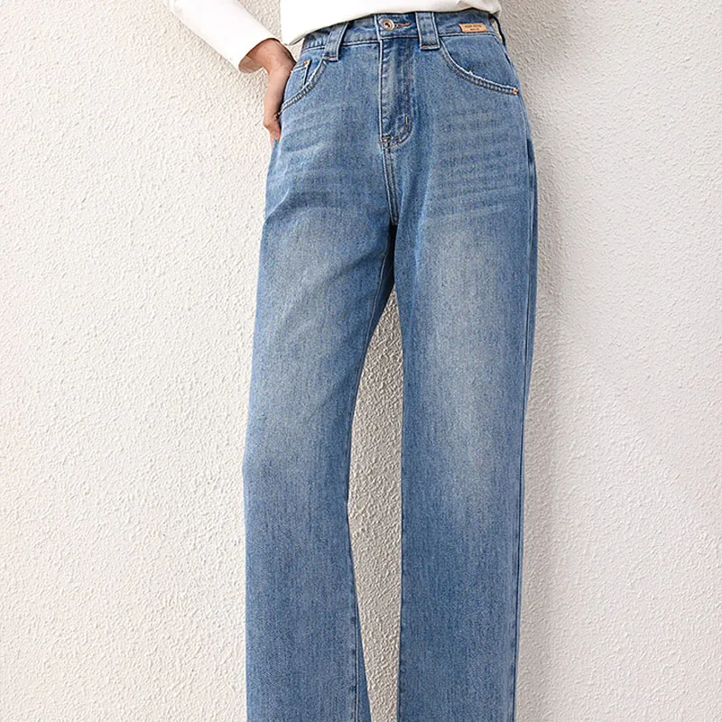OUNIXUE Jeans Women's Blue-2