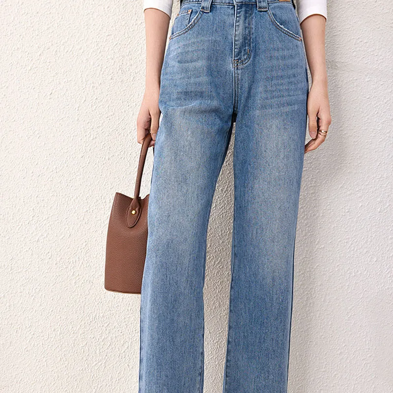 OUNIXUE Jeans Women's Blue-1
