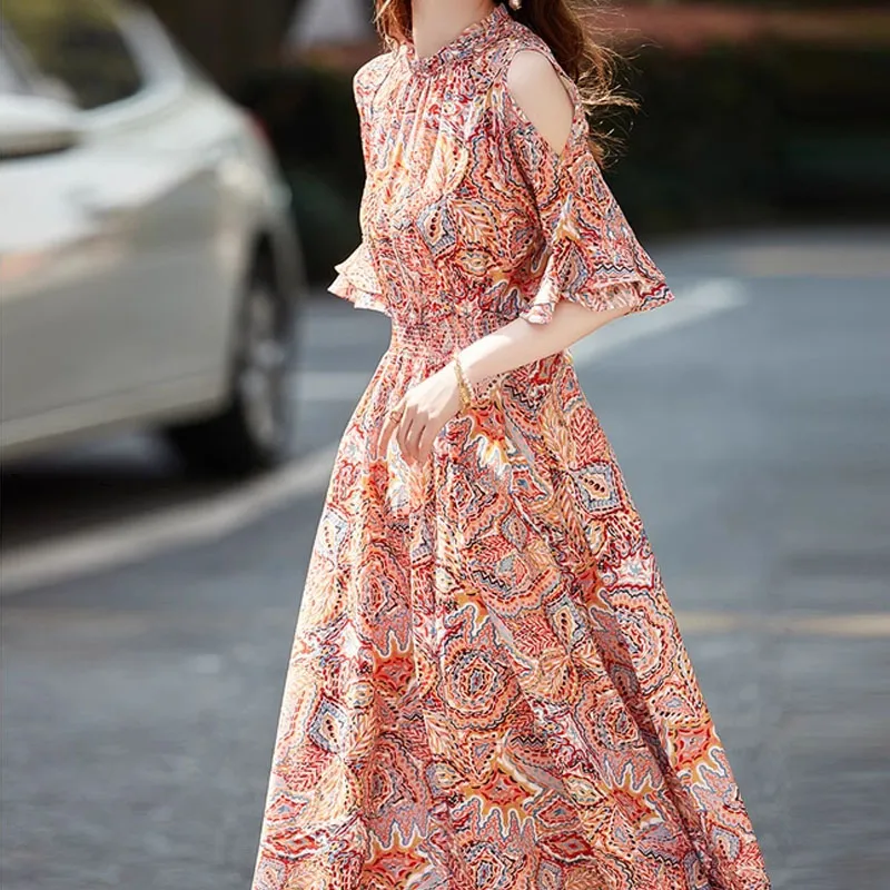 【dme】 Short Sleeved Dress Women's-1