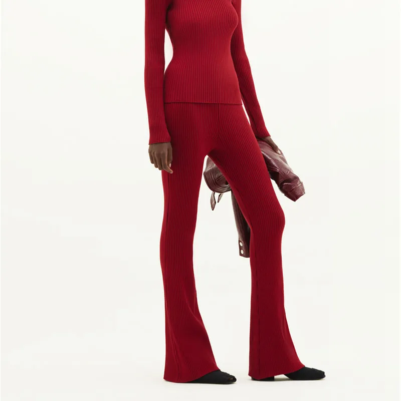 COURREGES Reediton Ribbed Flared Trousers-3