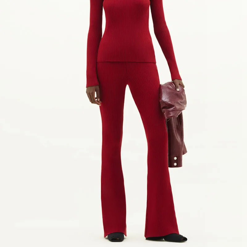 COURREGES Reediton Ribbed Flared Trousers-1