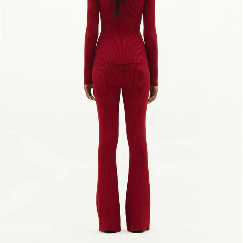 COURREGES Reediton Ribbed Flared Trousers-2