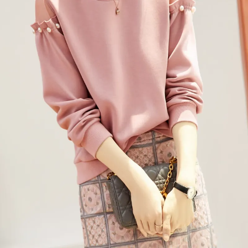 Dme Two Piece Skirt Sets Women's Leather Pink-3
