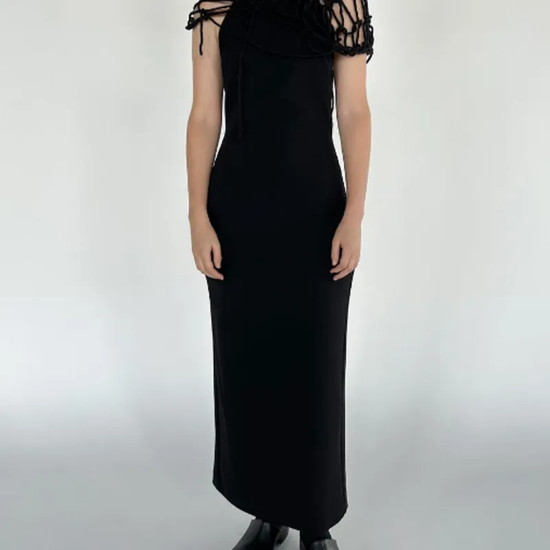ZARA Sleeveless Dress Women's Black-1