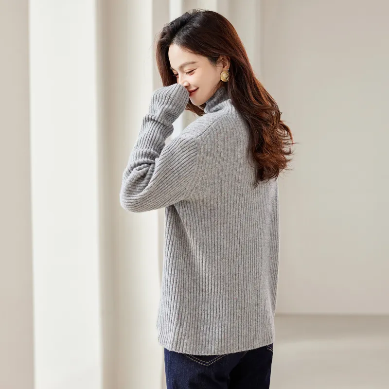 CARBAMMI Sweater Women's Colorful Medium Gray-2
