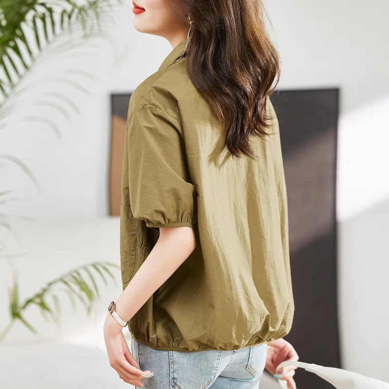 Hang Yi Court Polo Shirt Women's Dark Khaki-3