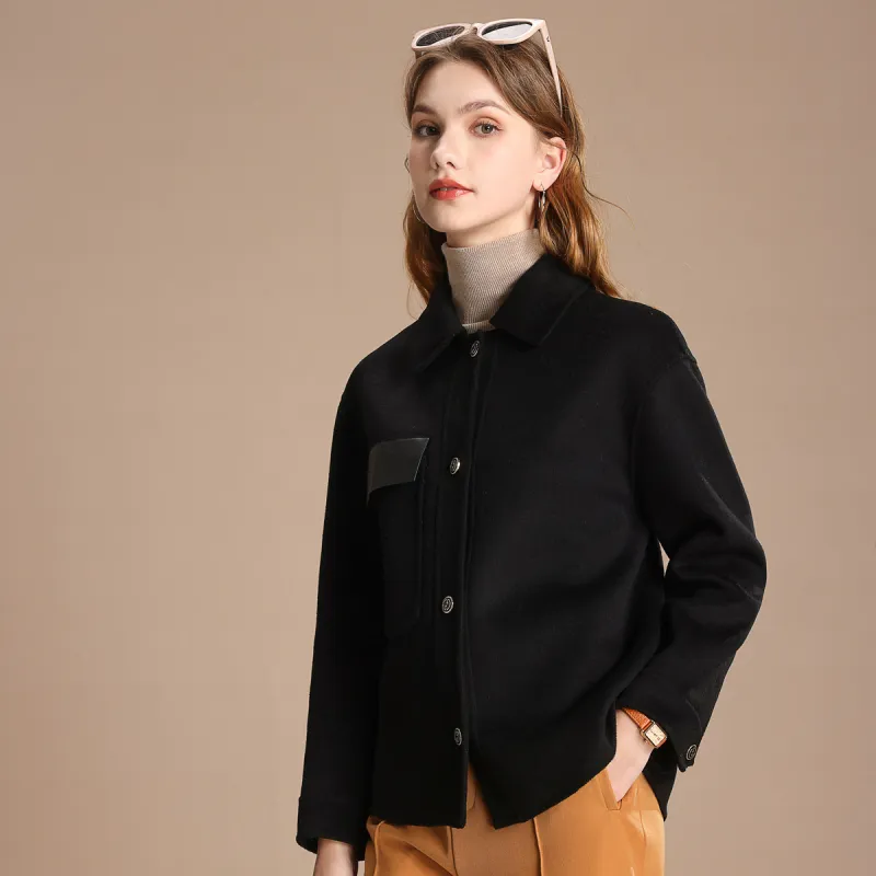 FENHONGMALI Jackets & Coats Women's Black-2