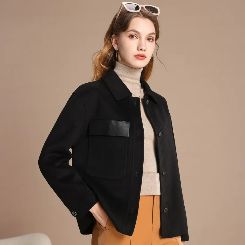 FENHONGMALI Jackets & Coats Women's Black-1