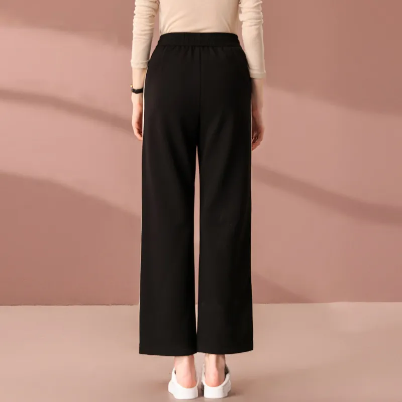 FENHONGMALI Casual Pants Women's Black-3