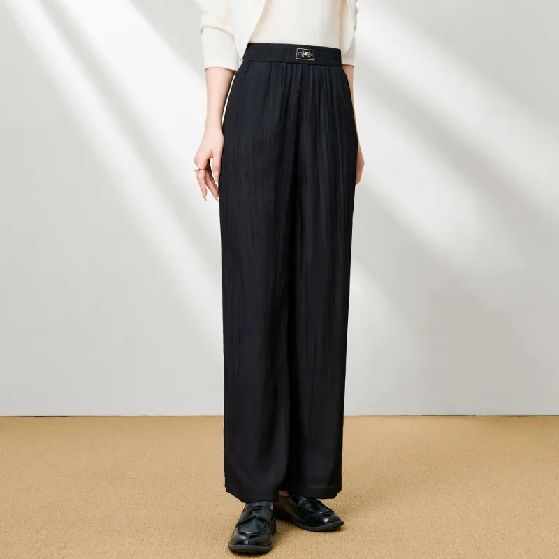 FENHONGMALI Casual Pants Women's Black-3