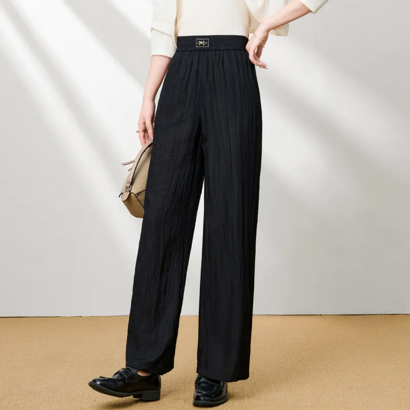 FENHONGMALI Casual Pants Women's Black-1