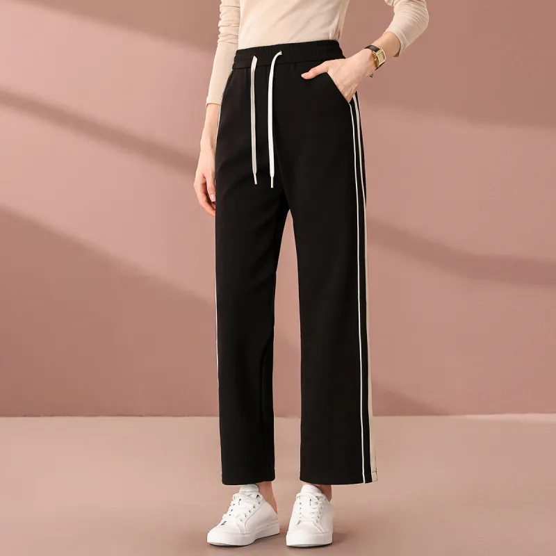 FENHONGMALI Casual Pants Women's Black-2