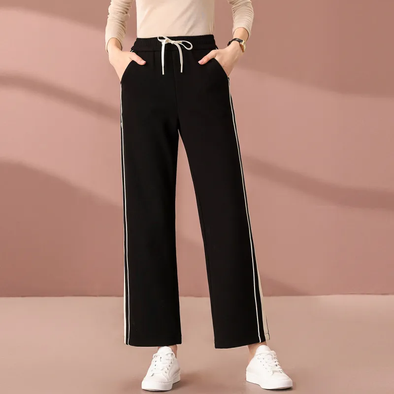 FENHONGMALI Casual Pants Women's Black-1