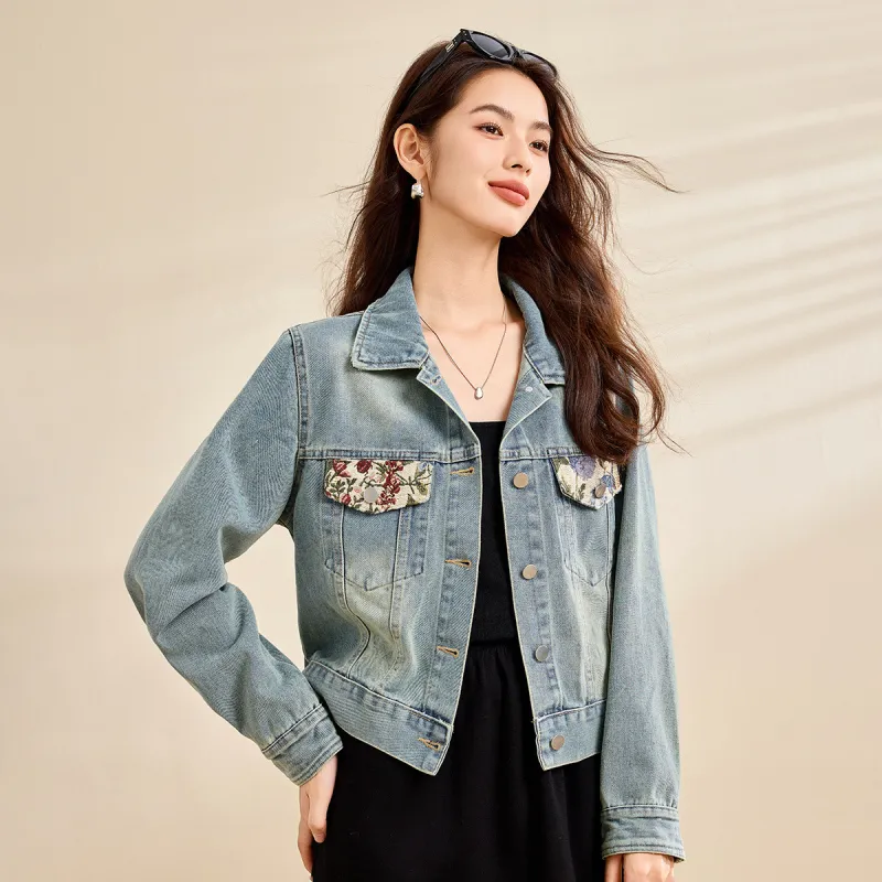 CARBAMMI Denim Jacket Women's Blue-1