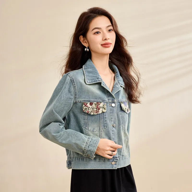 CARBAMMI Denim Jacket Women's Blue-2